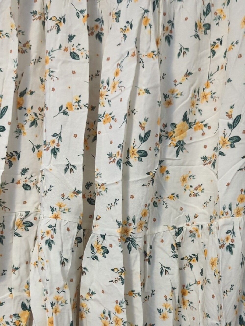 shosho Cream Maxi Skirt with Yellow Floral Print - Picture 7 of 16
